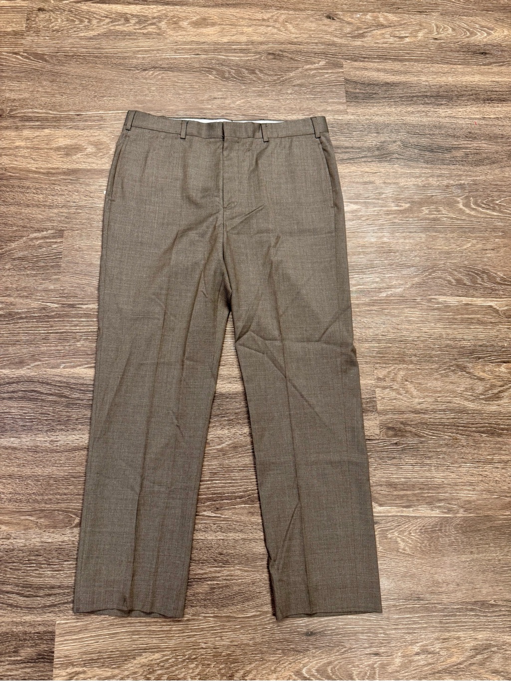 Brooks Brothers 1818 Regent Reda Flexo Merino Wool Dress Pants 36x30 Brown